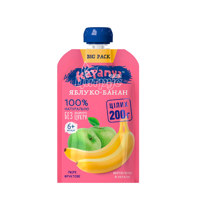 Пюре Карапуз Яблуко-банан з 6 місяців 200 г