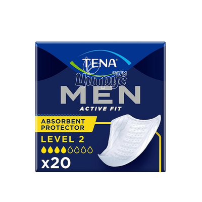 Прокладки урологічні Тена (Tena) Мен (Men) Актив Фіт (Activ Fit) левел (level) 2 20 штук