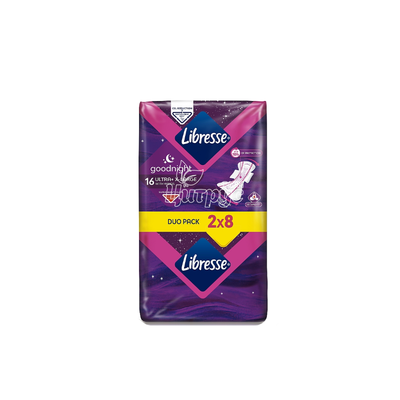 Прокладки Лібресс (Libresse) Ультра Гуд Найт (Ultra Goodnight x-large soft) 16 штук