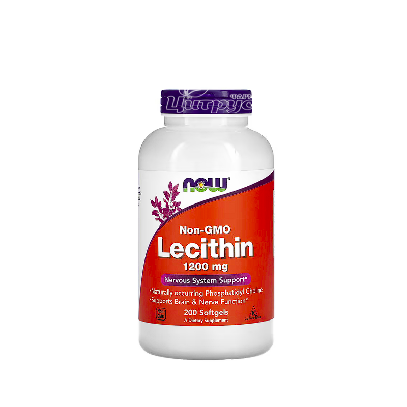 фото 1/Лецитин 1200 мг 200 штук Нау Фудс (Lecithin Now Foods) капсули гелеві 