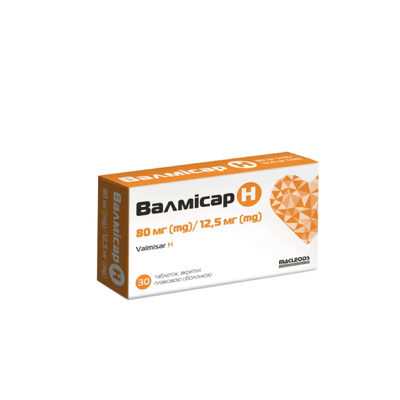 Валмісар Н 80 мг/12,5 мг таблетки вкриті оболонкою 30 штук