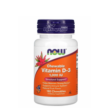 Вітамін Д3 1000 МО 180 штук Нау Фудс (Vitamin D3 Now Foods) пастилки жувальні 