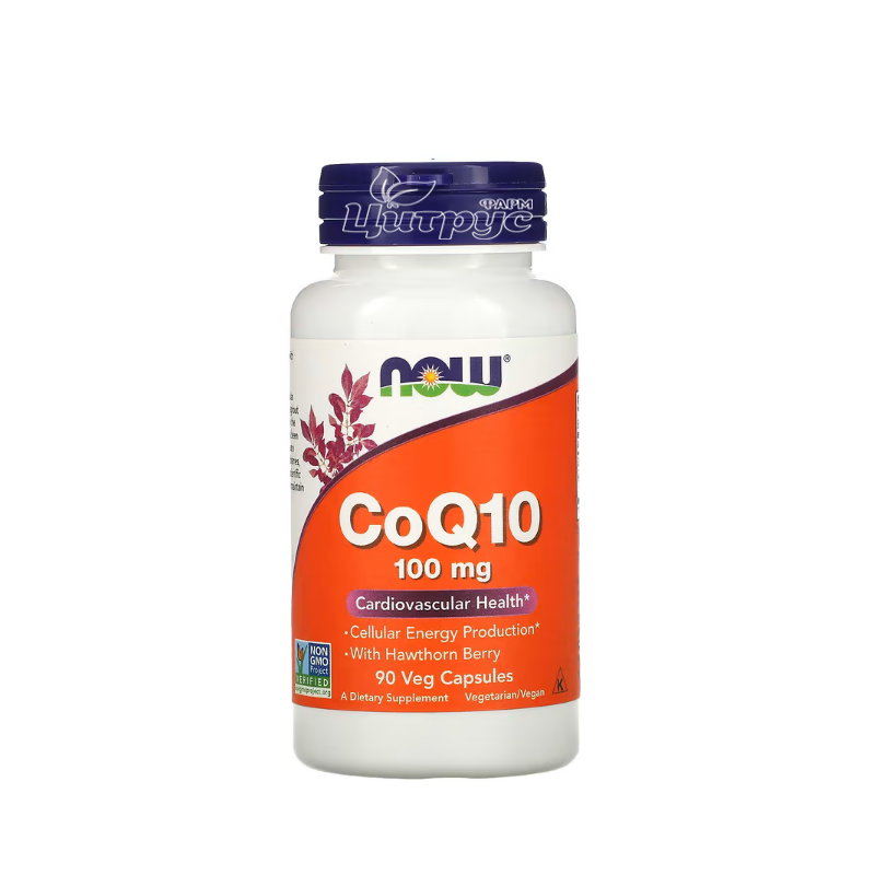 фото 1/Коензим Q10 100 мг 90 штук Нау Фудс (Coenzyme Q10 Now Foods) Підтримка серцево-судинної системи капсули вегетеріанські
