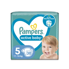 Підгузки дитячі Памперс (Pampers) Ектів Бебі 5 (Active Baby 5) (11-16 кг) junior 38 штук 