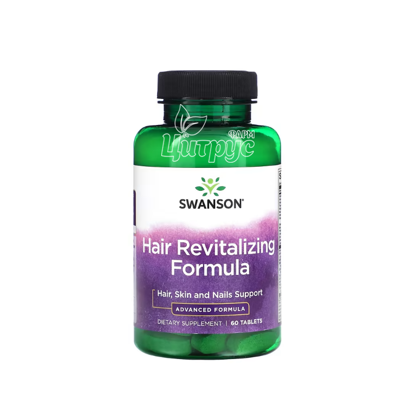 фото 1/Свансон (Swanson) Комплекс для відновлення волосся 60 штук (Hair Revitalizing Formula) таблетки 