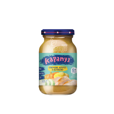 Пюре Карапуз Овочеве асорті з куркою 125 г