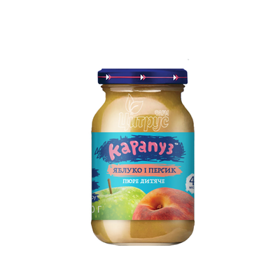 Пюре Карапуз яблуко-персик з 4 місяців 170 г