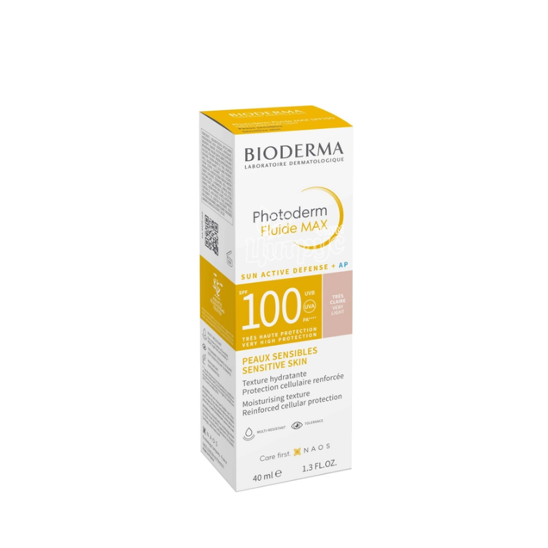 фото 1/Біодерма Фотодерм Макс (Bioderma Photoderm Max) Флюїд для обличчя сонцезахисний тон дуже світлий SPF 100 40 мл