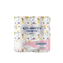 Папір туалетний Кохавинська папірня Дитячий 3-шаровий на гільзі 19,55 м 170 4 штуки