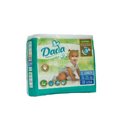 Підгузки для дітей Дада (Dada) Екстра Софт (Extra Soft) 5 (15-25 кг) 39 штук  junior