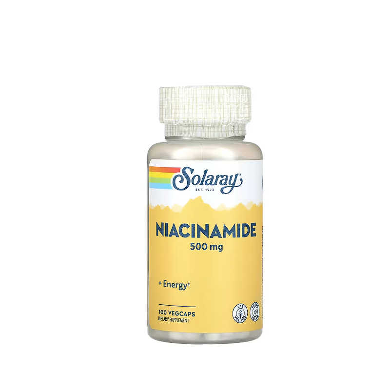 фото 1/Соларей (Solaray) Ніацинамід (Вітамін В3) 500 мг 100 штук (Niacinamide) веганські капсули