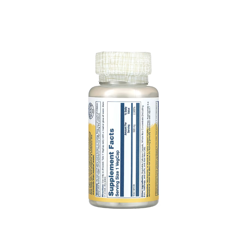 фото 2/Соларей (Solaray) Ніацинамід (Вітамін В3) 500 мг 100 штук (Niacinamide) веганські капсули