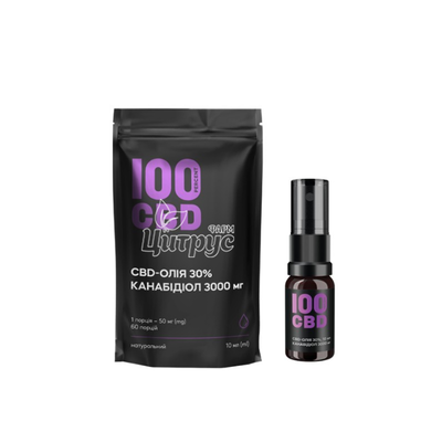 СБД (CBD) Олія 30% канабідіол 3000 мг 60 доз спрей 10 мл