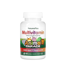 Мультивітаміни для дітей 180 штук Натурес Плюс (Natures Plus) Енімал Парад Асорті (Multivitamin Animal Parade Assorred) таблетки жувальні