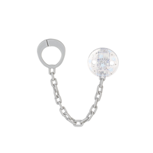 Прищіпка Бебі Нова (Baby-Nova) з ланцюжком для пустушки блак. 34124-2