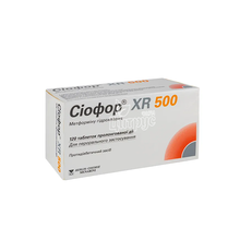 Сіофор XR таблетки вкриті оболонкою 500 мг 120 штук