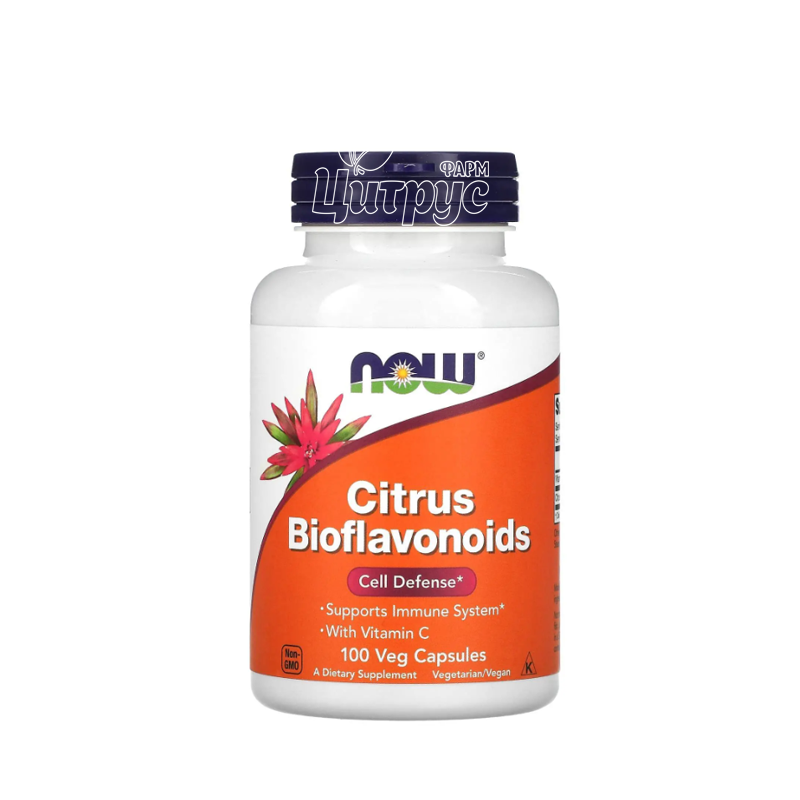 фото 1/Цитрусові біофлавоноїди 700 мг 100 штук Нау Фудс (Citrus Bioflavonoids Now Foods) капсули