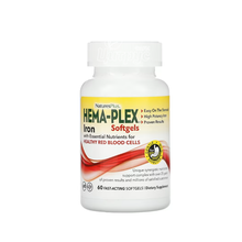 Комплекс із залізом 60 штук Хема-плекс (Hema-Plex Softgels) Натурес Плюс (Natures Plus) капсули гелеві
