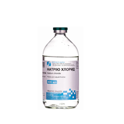 Натрію хлорид розчин для інфузій 0,9% 400 мл