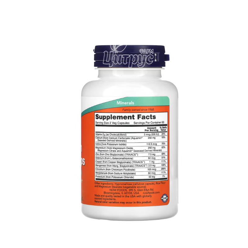фото 2/Мінеральний комплекс Нау Фудс 120 штук (Full Spectrum Mineral Now Foods) капсули