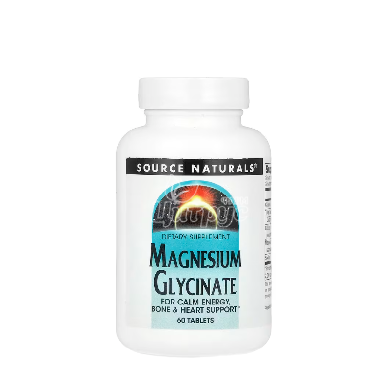 фото 1/Магній Гліцинат Сорс Нейчералс 60 штук (Magnesium Glycinate Source Naturals) таблетки