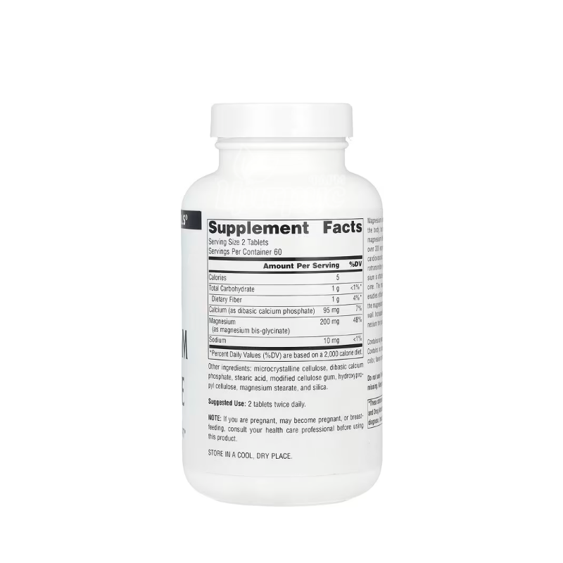 фото 2/Магній Гліцинат Сорс Нейчералс 120 штук (Magnesium Glycinate Source Naturals) таблетки