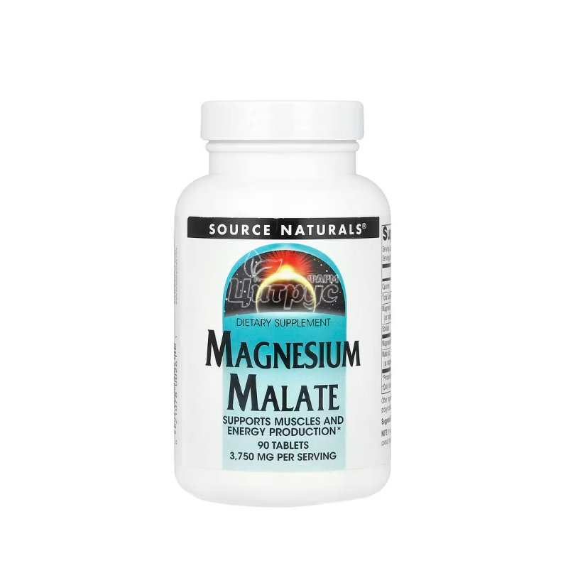 фото 1/Магній малат Сорс Нейчералс 1250 мг 90 штук (Magnesium Malate Source Naturals) таблетки