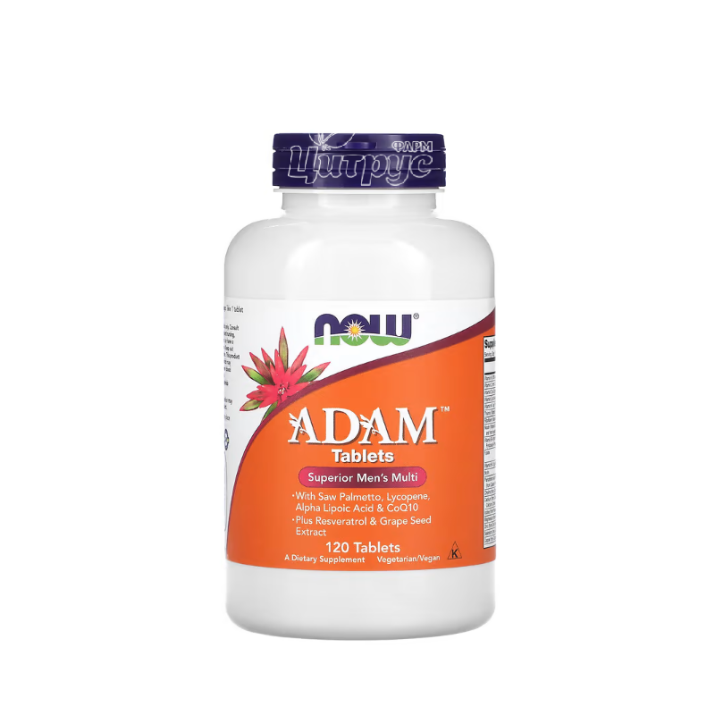 фото 1/Адам Мультивіт 120 штук Нау Фудс (Adam Multi Now Foods) Комплекс для чоловіків таблетки