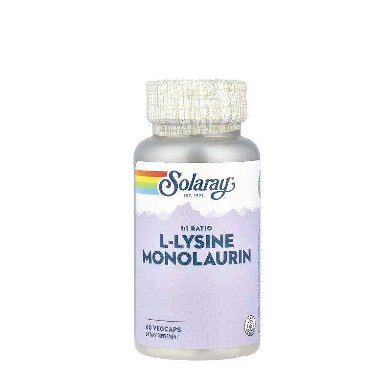 фото 1/Соларей (Solaray) L-лізин монолаурин 1:1 веганські капсули 60 штук