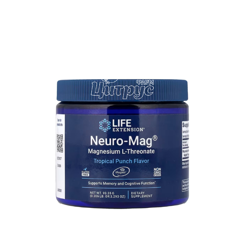 фото 1/Лайф Екстеншн (Life Extension) Нейро-Маг Магнію Треонат порошок 93.35 г (Magnesium L-Threonate )