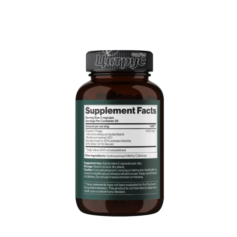 фото 2/Чага Mind Shi Chaga Mushroom 1000 мг капсули 60 штук