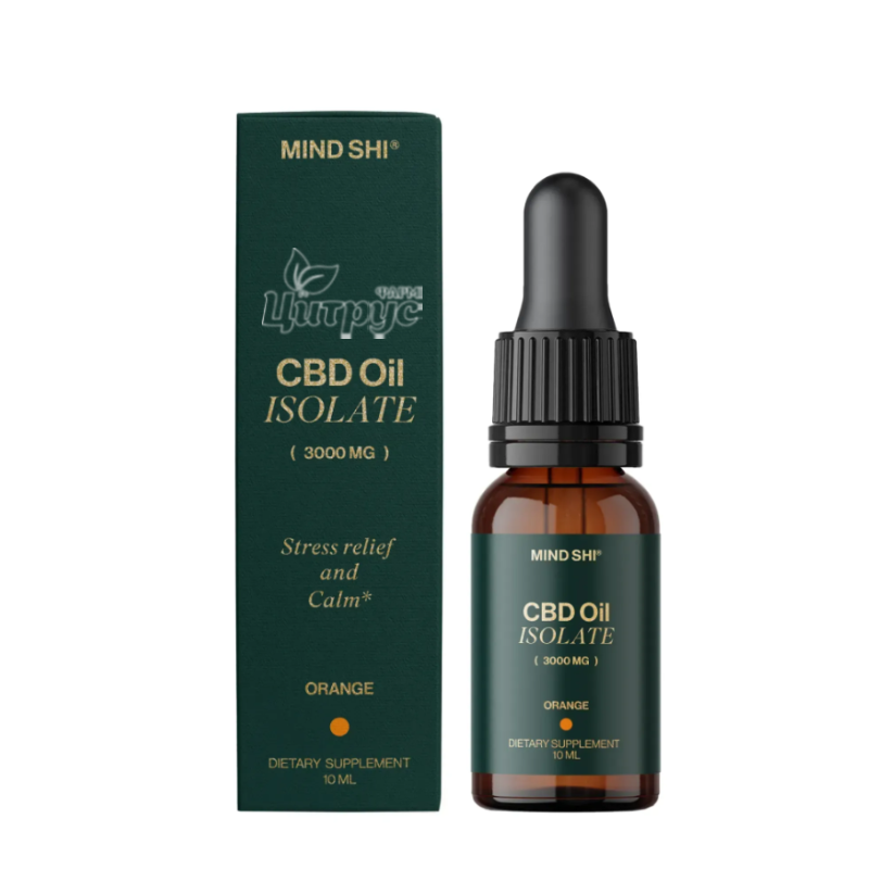фото 1/Олія CBD (Канабідіол) Mind Shi Ізолят 3000 мг Апельсин 10 мл