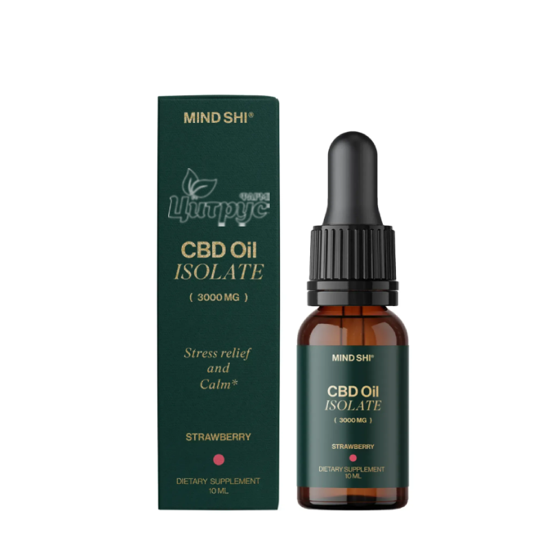 фото 1/Олія CBD (Канабідіол) Mind Shi Ізолят 3000 мг Полуниця 10 мл
