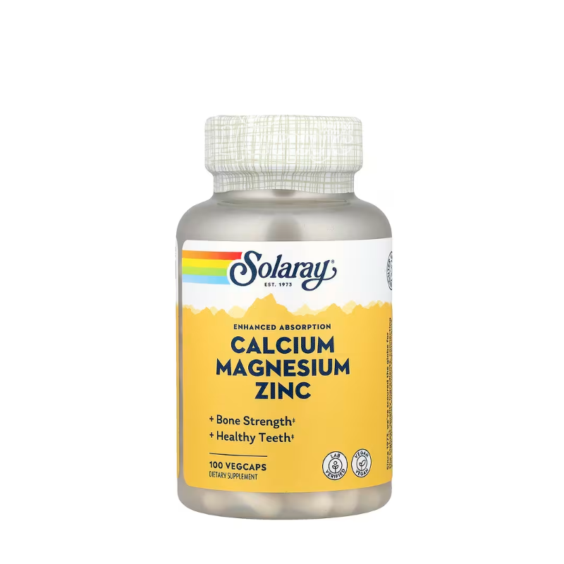 фото 1/Соларей (Solaray) Кальцій Магній Цинк 100 штук (Cal-Mag-Zinc) веганські капсули