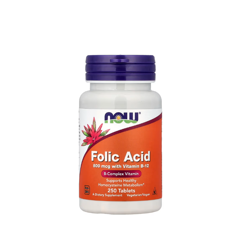 фото 1/Фолієва кислота 800 мкг 250 штук Нау Фудс (Folic acid Now Foods) таблетки