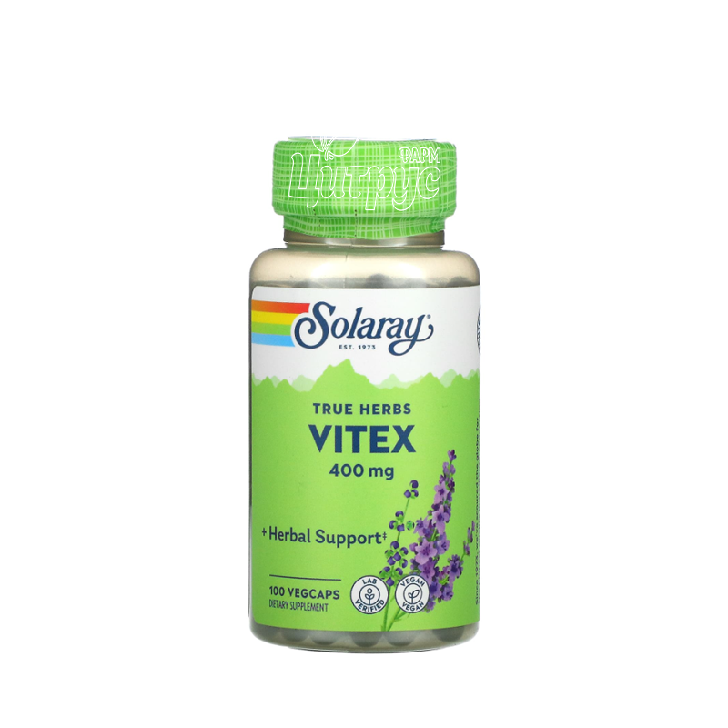 фото 1/Соларей (Solaray) Вітекс (Vitex) 400 мг 100 штук веганські капсули