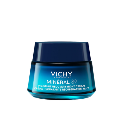 Віши Мінерал 89 (Vichy Mineral 89) Нічний крем для обличчя відновлювальний, зволожувальний для всіх типів шкіри з чистим мелатоніном 50 мл