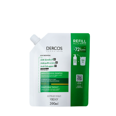 Віши Деркос (Vichy Dercos) Шампунь проти лупи посиленої дії для сухого і пошкодженого волосся 390 мл рефіл