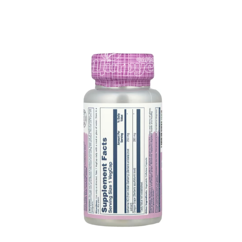 фото 2/Соларей (Solaray) Берберин з екстрактом винограду (Berberine with Oregon Grape) Підтримка рівня глюкози 60 штук капсули